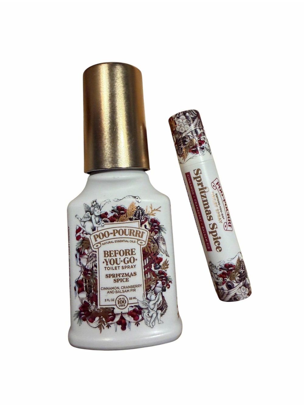 Spritzmas Spice Before-You-Go Toilet Spray - White